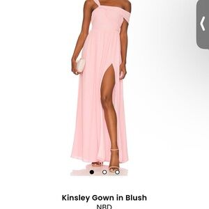 NBD Blush One-Shoulder Dress